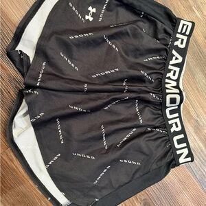 Under Armour Black and White Mesh Shorts